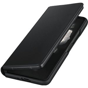 Samsung Galaxy Z Fold3 Leather Flip Cover Zwart