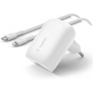 Belkin Boostcharge 30 Watt Usb-c Wall Charger + Usb-c-naar-lightning-kabel Wit