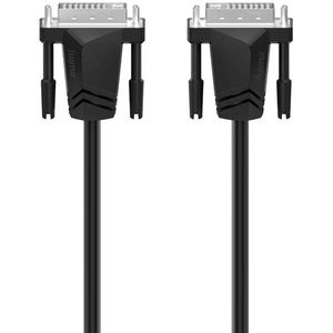 Hama DVI Aansluitkabel DVI-I 24+5-polige stekker, DVI-I 24+5-polige stekker 1.50 m Zwart 00200706 DVI-kabel