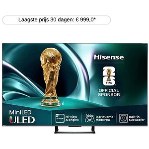 Hisense - 65U72Q - LED-TV - Zwart - Mini-LED - 65 Inch