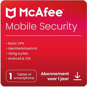 McAfee - Mobile Security - 1 Apparaat Abonnement - Digitale Download