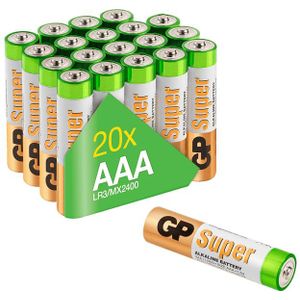 GP Alkaline Super Aaa 20-pack