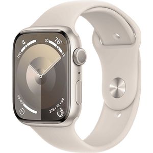 Apple Watch Series 9 GPs 45 Mm Sterrenlicht Aluminium Case/sterrenlicht Sport Band - M/l