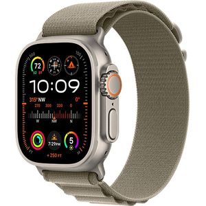 Apple Watch Ultra 2 GPs + Cellular 49 Mm Titanium Case/olijfgroene Alpine Loop - Large
