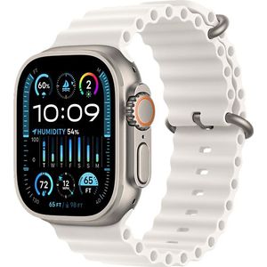 Apple Watch Ultra 2 GPs + Cellular 49 Mm Titanium Case/witte Ocean Band