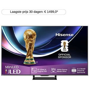 Hisense - 75U72Q Pro - OLED-TV - Zwart - Mini-LED PRO - 75-inch
