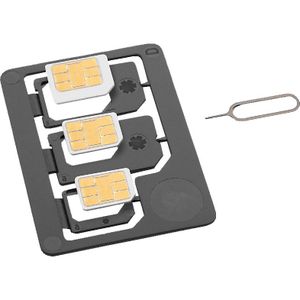 ISY - Isa 1400 - Triple Sim Kaartadapter - Zwart - Telefoon-accessoires
