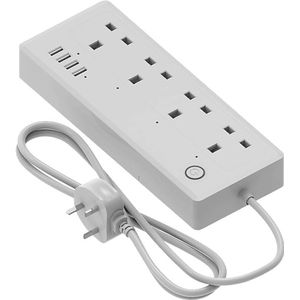 Calex - Slimme Tafelcontactdoos - Viervoudig - Type G - Wit