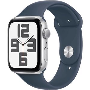 Apple Watch Se GPs 44 Mm Zilver Aluminium Case/stormblauw Sport Band - M/l