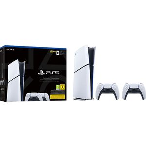 Sony Playstation 5 Console Slim - Digital Edition + 2 Dualsense Controllers