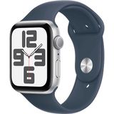 Apple Watch Se GPs 44 Mm Zilver Aluminium Case/stormblauw Sport Band - S/m