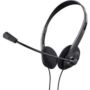 Trust Primo - On-ear Pc Headset Zwart Flexibele Microfoon Verstelbare Hoofdband