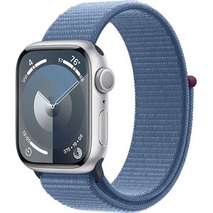 Apple Watch Series 9 GPs 41 Mm Zilver Aluminium Case/winterblauw Sport Loop