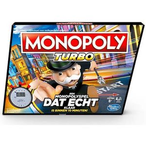 Hasbro Monopoly Turbo - Gezelschapsspel voor 2-4 spelers vanaf 8 jaar oud | Speel in slechts 10 minuten!