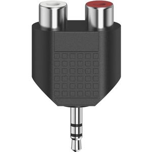 Hama Korte Audio-adapter 3,5-mm-jack-stekker Stereo - 2x Cinch-koppeling