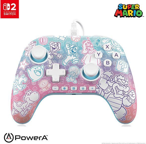 Powera Controller Nsw2- Mushroom Kingdom  Nintendo Switch 2 Zwart