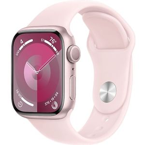 Apple Watch Series 9 GPs 41 Mm Roze Aluminium Case/lichtroze Sport Band - S/m
