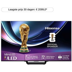 Hisense - 85U72Q PRO - Televisie - Zwart - Mini-LED - 85 Inch