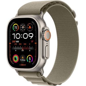 Apple Watch Ultra 2 GPs + Cellular 49 Mm Titanium Case/olijfgroene Alpine Loop - Small