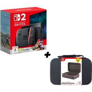 Nintendo - Switch 2 - Spelconsole - Zwart - Bundel met Mario Kart World en Opbergtas 256 Gb