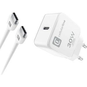Cellularline Kit Oplader 30w + Usb-c-kabel 1 M Thuislader