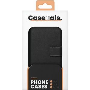 Caseuals 2-in-1 Leather Wallet Bookcase Met Magsafe Voor Apple Iphone 15 Plus Zwart