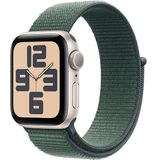 Apple Watch SE 2024 GPS 40mm Starlight Aluminium Case with Lake Green Sport Loop