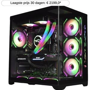 ExtremeGamer - X EDT LVL 3i Bkup - Gaming-PC - Zwart - Intel Core i7-14700F - 32GB RAM - 2TB Opslag