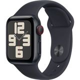 Apple Watch Se GPs + Cellular 40 Mm Middernacht Aluminium Case/middernacht Sport Band - S/m