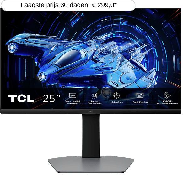 TCL - 25G64 - Gaming-monitor - 24.5 inch - Full HD - 300Hz - Fast IPS