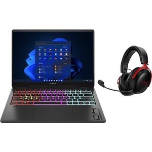 HP Omen Transcend 14-fb0090nd + Hyperx Cloud Iii Draadloze Headset - 14 Inch Intel Core Ultra 9 32 Gb 1 Tb Geforce Rtx 4070