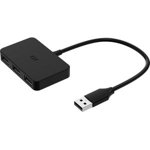 ISY - Ihu-1002 - Usb-hub - 4-poorts - USB 2.0 - Zwart