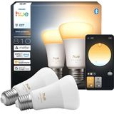 Philips - Hue Smart Lamp - Wit - Peer A60 - 2 Stuks - Zigbee