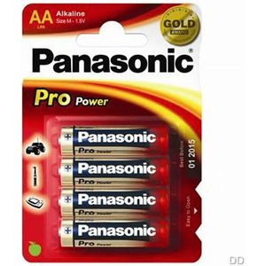 Panasonic Lr6ppg/4bp Pro Power Aa 4-pack Batterijen Goud