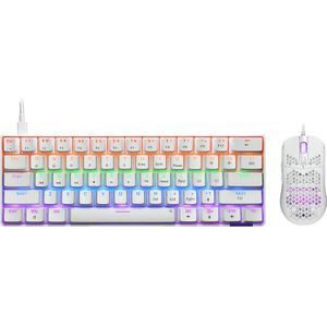 ISY - Ibg-1000-us Gamingmuis En Toetsenbordset - Wit - Kabels 1,6 m