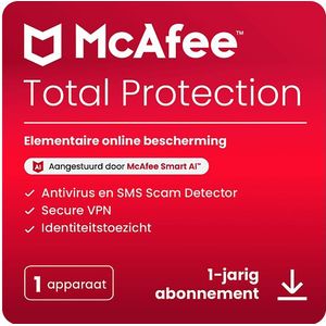 McAfee - Total Protection - Digitale Download - 1 Apparaat Abonnement