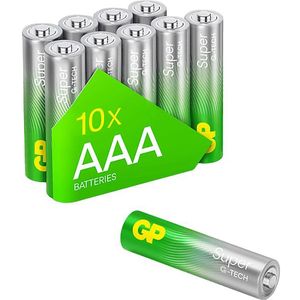 GP Aaa Alkaline Super 6+4 Stuks Batterij