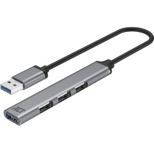 ACT USB-A hub, 3x USB-A 2.0 en 1x USB-A 3.0 AC6325
