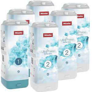 Miele UltraPhase 1 en 2 Set 6 stuks Refresh Elixir- wasmiddel voor wasmachines met TwinDos