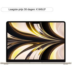 Apple Macbook Air 13.6 (2024) - Sterrenlicht M2 8-core GPu 16gb 256gb