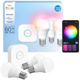 Philips - Hue White & Color Ambiance - Starter Kit - 3 Slimme E27 Lampen - 806 Lumen