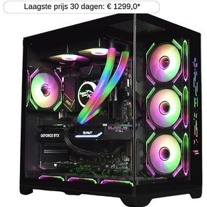 ExtremeGamer - X EDT LVL 1A BK V4 - Game-pc - Zwart - AMD Ryzen 7 8700F - 32 GB - 1 TB - GeForce RTX 5060