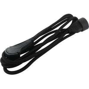 Chacon - Verlengsnoer - Zwart - 5 Meter - Geaard