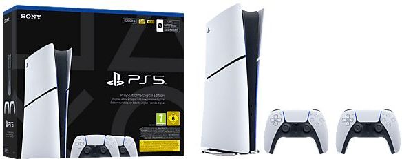 Sony Playstation®5 Digital Edition 825 Gb – Bundel Met Twee Dualsense® Draadloze Controllers