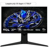 TCL 27R83U - 4K Mini LED Gaming Monitor - QLED - HDR 1400 - 160hz - USB-C 90w - 27 inch