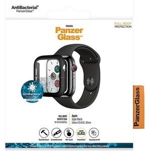 Panzerglass Antibacteriële Zwarte Full Body Screenprotector Apple Watch Series 4/5/6/se 40 Mm