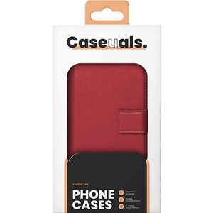 Caseuals 2-in-1 Leather Wallet Bookcase Voor Samsung Galaxy S23 Fe Rood