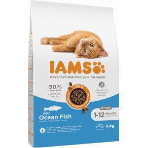 2 x 10 kg Iams Kitten kattenvoer met zeevis
