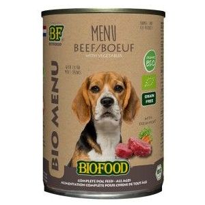 BF Petfood Biofood Organic Bio Menu rund natvoer hond (400 g)