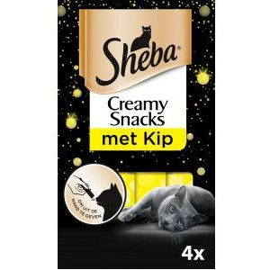 Sheba Creamy Snacks met kip kattensnack (4 st)